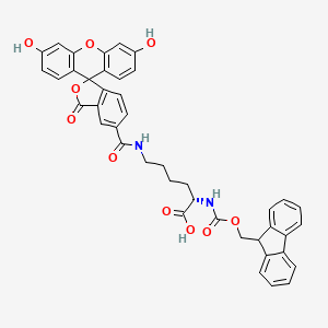 molecular formula C42H34N2O10 B571853 Fmoc-Lys(5-FAM)-OH CAS No. 1242933-88-5