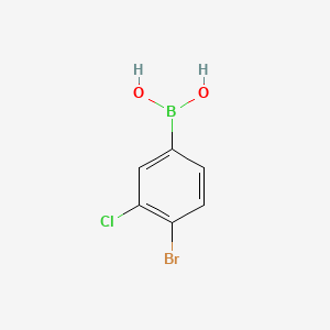 molecular formula C6H5BBrClO2 B571854 (4-Bromo-3-chlorophenyl)boronic acid CAS No. 1217501-28-4