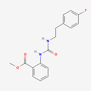 molecular formula C17H17FN2O3 B5718541 METHYL 2-({[(4-FLUOROPHENETHYL)AMINO]CARBONYL}AMINO)BENZOATE 