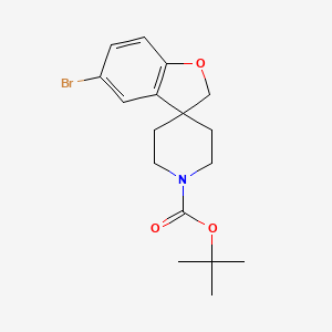 molecular formula C17H22BrNO3 B571857 tert-Butyl 5-bromo-2H-spiro[benzofuran-3,4'-piperidine]-1'-carboxylate CAS No. 1251015-16-3