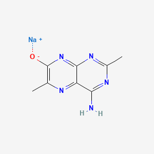 molecular formula C8H8N5NaO B571860 Sodium 4-amino-2,6-dimethylpteridin-7-olate CAS No. 1216633-22-5