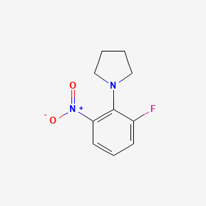 molecular formula C10H11FN2O2 B571861 1-(2-氟-6-硝基苯基)吡咯烷 CAS No. 1233952-03-8