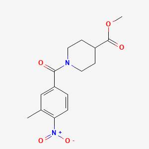 molecular formula C15H18N2O5 B5718624 methyl 1-[(3-methyl-4-nitrophenyl)carbonyl]piperidine-4-carboxylate CAS No. 349621-32-5