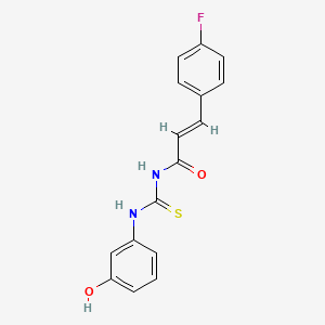 molecular formula C16H13FN2O2S B5718701 N-[3-(4-FLUOROPHENYL)ACRYLOYL]-N'-(3-HYDROXYPHENYL)THIOUREA 