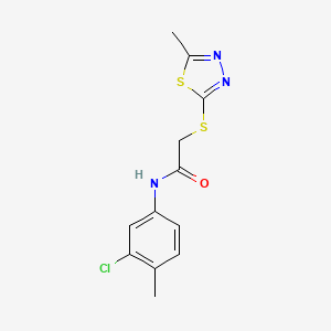 molecular formula C12H12ClN3OS2 B5718747 N-(3-chloro-4-methylphenyl)-2-[(5-methyl-1,3,4-thiadiazol-2-yl)sulfanyl]acetamide 