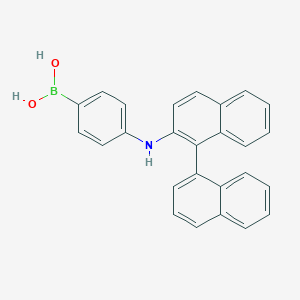 molecular formula C26H20BNO2 B571876 Boronic acid, B-[4-(1-naphthalenyl-2-naphthalenylamino)phenyl]- CAS No. 1232101-98-2