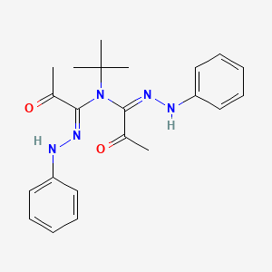 molecular formula C22H27N5O2 B5718781 N-[(E)-C-acetyl-N-anilinocarbonimidoyl]-N'-anilino-N-tert-butyl-2-oxopropanimidamide 