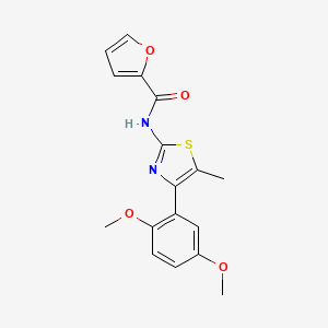 molecular formula C17H16N2O4S B5718790 N-[4-(2,5-dimethoxyphenyl)-5-methyl-1,3-thiazol-2-yl]furan-2-carboxamide 