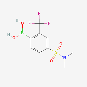 molecular formula C9H11BF3NO4S B571889 4-(N,N-Dimethylsulfamoyl)-2-trifluoromethylphenylboronic acid CAS No. 1279107-82-2