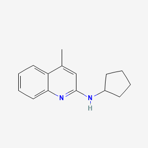 molecular formula C15H18N2 B5718929 N-cyclopentyl-4-methylquinolin-2-amine 