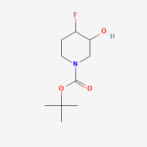 molecular formula C10H18FNO3 B571896 Tert-butyl 4-fluoro-3-hydroxypiperidine-1-carboxylate CAS No. 1260772-97-1