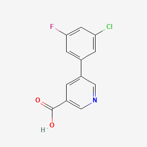molecular formula C12H7ClFNO2 B571901 5-(3-Chloro-5-fluorophenyl)nicotinic acid CAS No. 1261964-74-2