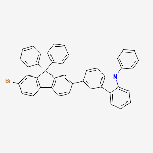 molecular formula C43H28BrN B571903 3-(7-Bromo-9,9-diphenyl-9H-fluoren-2-YL)-9-phenyl-9H-carbazole CAS No. 1207176-74-6