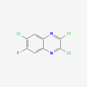 molecular formula C8H2Cl3FN2 B571908 2,3,6-Trichloro-7-fluoroquinoxaline CAS No. 1217303-10-0