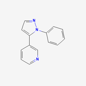 molecular formula C14H11N3 B571909 3-(1-phenyl-1H-pyrazol-5-yl)pyridine CAS No. 1269294-36-1
