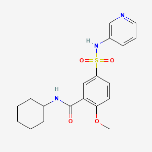 molecular formula C19H23N3O4S B5719102 N-cyclohexyl-2-methoxy-5-(pyridin-3-ylsulfamoyl)benzamide 