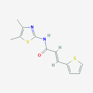 molecular formula C12H12N2OS2 B5719158 (E)-N-(4,5-dimethylthiazol-2-yl)-3-(thiophen-2-yl)acrylamide 