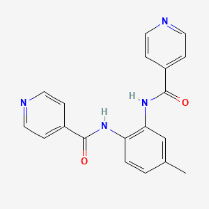 molecular formula C19H16N4O2 B5719173 N-[4-methyl-2-(pyridine-4-carbonylamino)phenyl]pyridine-4-carboxamide 