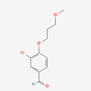 molecular formula C11H13BrO3 B571919 3-Bromo-4-(3-methoxypropoxy)benzaldehyde CAS No. 1249489-87-9