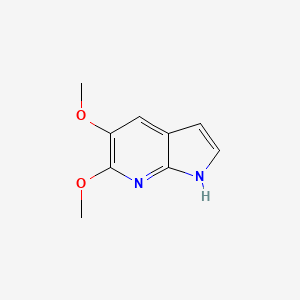 molecular formula C9H10N2O2 B571920 5,6-Dimethoxy-1H-pyrrolo[2,3-b]pyridine CAS No. 1227270-61-2