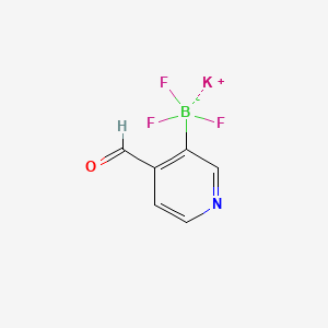 molecular formula C6H4BF3KNO B571921 Potassium trifluoro(4-formylpyridin-3-yl)borate CAS No. 1245906-59-5