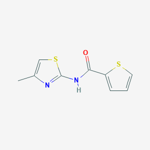 molecular formula C9H8N2OS2 B5719284 N-(4-METHYL-13-THIAZOL-2-YL)THIOPHENE-2-CARBOXAMIDE 