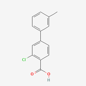 molecular formula C14H11ClO2 B571929 2-Chloro-4-(3-methylphenyl)benzoic acid CAS No. 1237103-23-9
