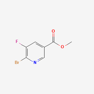molecular formula C7H5BrFNO2 B571937 Methyl 6-bromo-5-fluoronicotinate CAS No. 1214336-88-5
