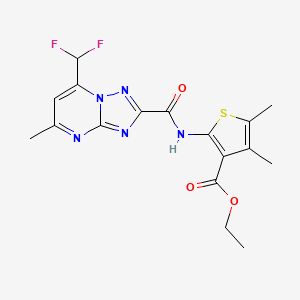 molecular formula C17H17F2N5O3S B5719377 ETHYL 2-[7-(DIFLUOROMETHYL)-5-METHYL-[1,2,4]TRIAZOLO[1,5-A]PYRIMIDINE-2-AMIDO]-4,5-DIMETHYLTHIOPHENE-3-CARBOXYLATE 
