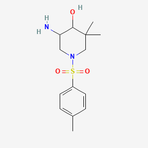 5-Amino-3,3-dimethyl-1-tosylpiperidin-4-ol