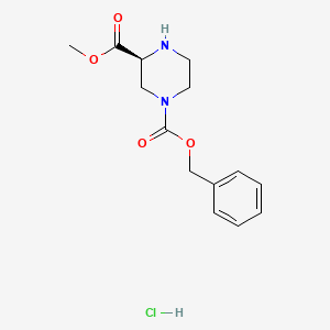 (S)-1-Benzyl 3-methyl piperazine-1,3-dicarboxylate hydrochloride