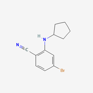 molecular formula C12H13BrN2 B571942 4-Bromo-2-(cyclopentylamino)benzonitrile CAS No. 1365272-79-2
