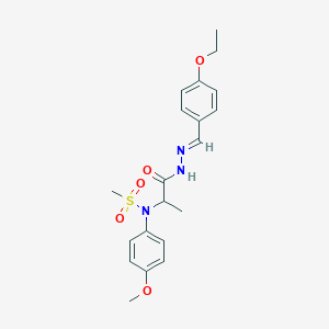 molecular formula C20H25N3O5S B5719429 N-(1-{N'-[(E)-(4-ETHOXYPHENYL)METHYLIDENE]HYDRAZINECARBONYL}ETHYL)-N-(4-METHOXYPHENYL)METHANESULFONAMIDE 