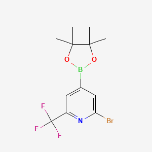 2-Bromo-4-(4,4,5,5-tetramethyl-1,3,2-dioxaborolan-2-yl)-6-(trifluoromethyl)pyridine