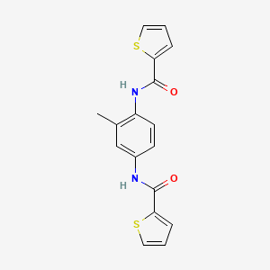 molecular formula C17H14N2O2S2 B5719459 N-[3-methyl-4-(thiophene-2-carbonylamino)phenyl]thiophene-2-carboxamide 