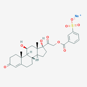 molecular formula C28H33NaO9S B057195 Hydrocortisone 21-(sodium 3-sulphonatobenzoate) CAS No. 33767-03-2