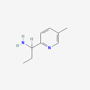 molecular formula C9H14N2 B571952 1-(5-Methylpyridin-2-yl)propan-1-amine CAS No. 1210514-03-6