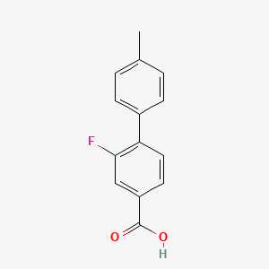 molecular formula C14H11FO2 B571953 3-Fluoro-4-(4-methylphenyl)benzoic acid CAS No. 1261953-35-8