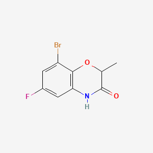 molecular formula C9H7BrFNO2 B571954 8-Bromo-6-fluoro-2-methyl-2,4-dihydro-1,4-benzoxazin-3-one CAS No. 1267046-92-3