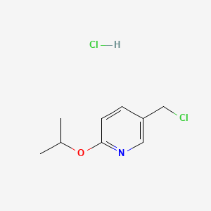 molecular formula C9H13Cl2NO B571957 5-(Chloromethyl)-2-isopropoxypyridine hydrochloride CAS No. 1357945-88-0