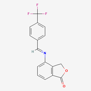 (E)-4-(4-(trifluoromethyl)benzylideneamino)isobenzofuran-1(3H)-one
