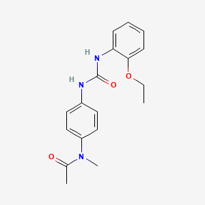 molecular formula C18H21N3O3 B5719647 N-(4-{[(2-ethoxyphenyl)carbamoyl]amino}phenyl)-N-methylacetamide 