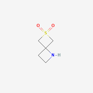 molecular formula C5H9NO2S B571965 6,6-Dioxo-6-thia-1-azaspiro[3.3]heptane CAS No. 1272412-71-1