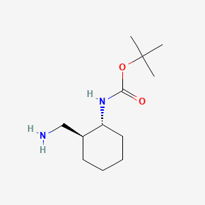 molecular formula C12H24N2O2 B571966 tert-Butyl ((1R,2S)-rel-2-(aminomethyl)cyclohexyl)carbamate CAS No. 1259277-49-0