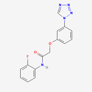 molecular formula C15H12FN5O2 B5719664 N-(2-fluorophenyl)-2-[3-(tetrazol-1-yl)phenoxy]acetamide 