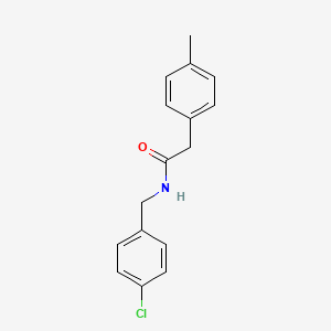 molecular formula C16H16ClNO B5719713 N-[(4-chlorophenyl)methyl]-2-(4-methylphenyl)acetamide 