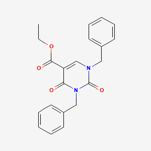 molecular formula C21H20N2O4 B571976 Ethyl 1,3-dibenzyl-2,4-dioxo-1,2,3,4-tetrahydropyrimidine-5-carboxylate CAS No. 1335054-67-5