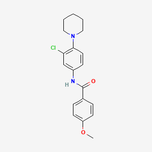 molecular formula C19H21ClN2O2 B5719761 N-[3-chloro-4-(piperidin-1-yl)phenyl]-4-methoxybenzamide 