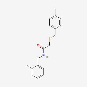 molecular formula C18H21NOS B5719851 N-(2-methylbenzyl)-2-[(4-methylbenzyl)sulfanyl]acetamide CAS No. 428497-72-7