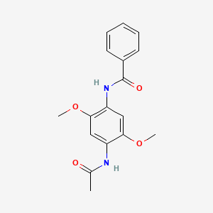 molecular formula C17H18N2O4 B5719856 N-(4-acetamido-2,5-dimethoxyphenyl)benzamide 
